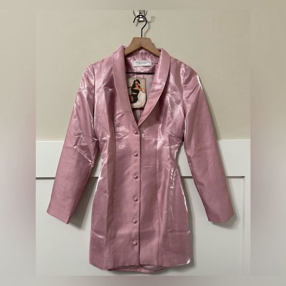 NWT Naked Wardrobe pink blazer cut out dress - Picture 4 of 7